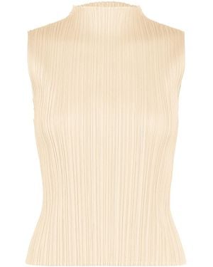 Pleats Please Issey Miyake Pleats Please Issey Miyake Monthly Colours August Slim Fit Top - White