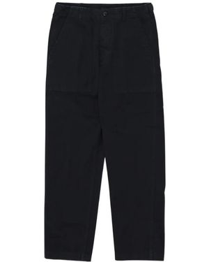 Fortela Fatigue Herringbone-Cotton Trousers - Black
