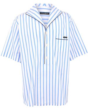 Dolce & Gabbana Printed Short-Sleeve Shirt - Blue