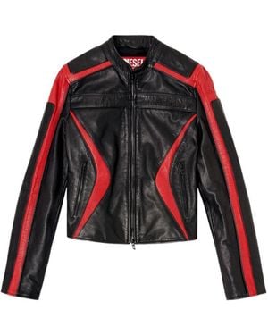 DIESEL Leather Jackets - Red