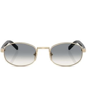 Prada Eyewear Oval Frame Sunglasses - White