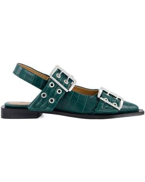 Ganni Ballerina Shoes - Green