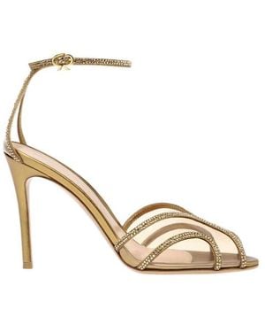 Gianvito Rossi Open-Toe High-Heeled Sandals - Metallic