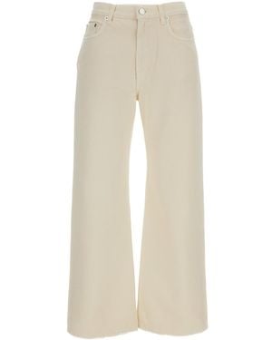 Haikure Logo Patch Wide-Leg Jeans - Natural