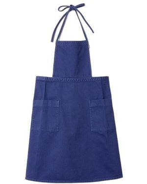 Miu Miu Garment-Dyed Gabardine Apron - Blue