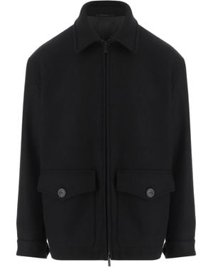 Giorgio Armani Casual Zip-Up Jacket - Black