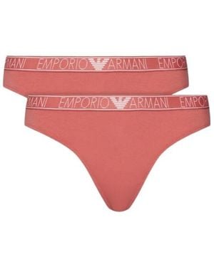 Emporio Armani Logo Briefs Pants Two-Piece - Pink