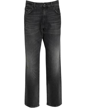 AMISH Distressed Straight-Leg Jeans - Grey
