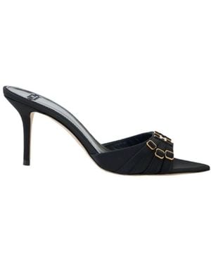 Elisabetta Franchi Buckled High-Heeled Sandals - Black