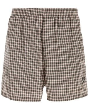 Balenciaga Checked Bermuda Shorts - Gray