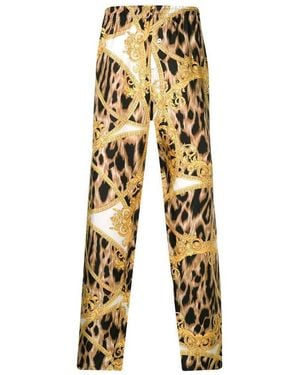 Versace Printed Casual Trousers - Yellow
