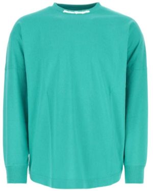 Palm Angels Logo-Print Long-Sleeve T-Shirt - Green
