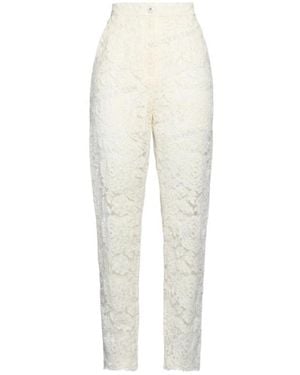 Dolce & Gabbana Solidcolor Lace Pants - White