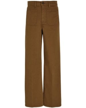 FRAME High-Waisted Wide-Leg Jeans - Brown