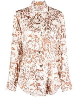 Rejina Pyo Pattern Printed Shirt - Pink