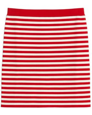 Max Mara Striped Knit Skirt - Red