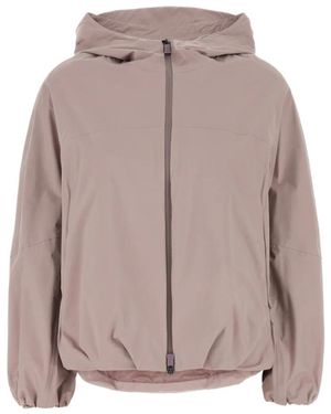 Herno Zip-Up Hooded Jacket - Brown