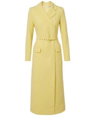 Emilia Wickstead Kalonice Crepe Midi Dress - Yellow