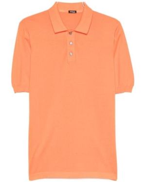 Kiton Short-Sleeved Polo Shirt - Orange
