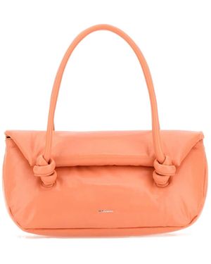 Jil Sander Knot-Detailed Padded Tote Bag - Orange