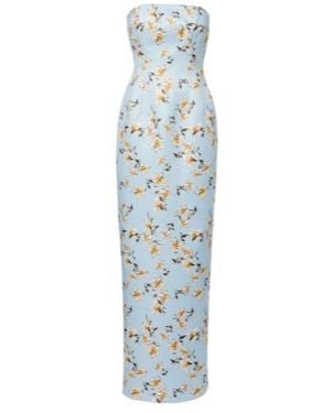 Emilia Wickstead Laelia Floral Gown - Blue