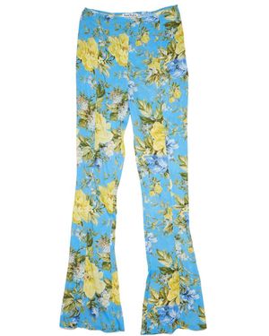 Acne Studios Floral Printed Horn Pants - Blue
