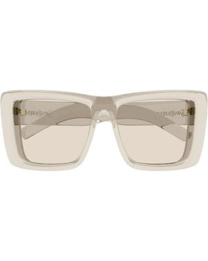 Saint Laurent Eyewear Howl Oversized Frame Sunglasses - White