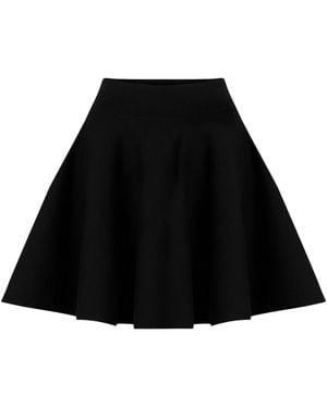Ami Paris Knitted Skater Skirt - Black
