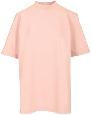 The Attico The Logo Embroidered Oversized T-Shirt - Pink