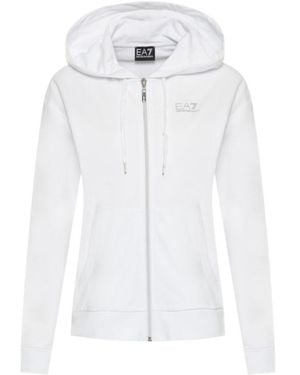 EA7 Logo And Hat Casual Jacket - White