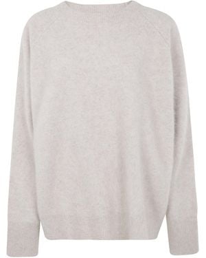 P.A.R.O.S.H. Crew-Neck Long-Sleeve Sweater - White