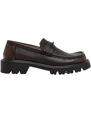 Loewe Sierra Leather Platform Loafers - Black