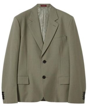 Gucci Single-Breasted Dry Wool Jacket - Green