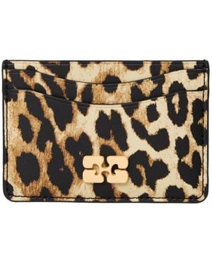 Ganni Print Card Holder - White