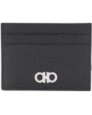 Ferragamo Two-Color Gancini Wallet - Black