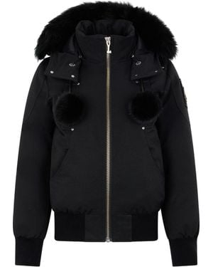 Moose Knuckles Hooded Zipped Jacket - Black