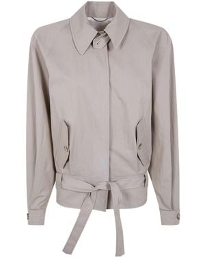 Magda Butrym Long-Sleeved Belted Jacket - Grey