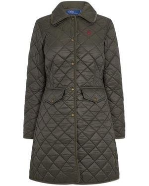Ralph Lauren Plaid Cotton Coat - Gray