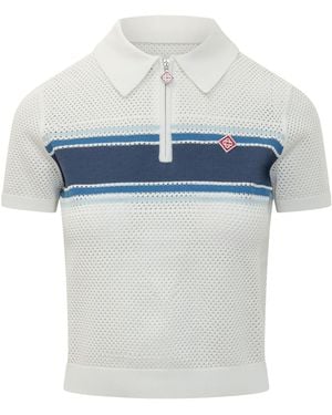 CASABLANCA Rete Frontale Mini Top - Blue