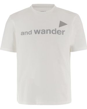 and wander Logo Print T-Shirt - White