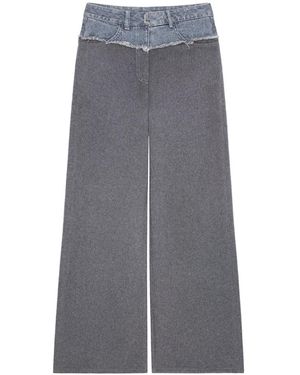 Givenchy High-Waist Panelled Oversized Jeans - Grey