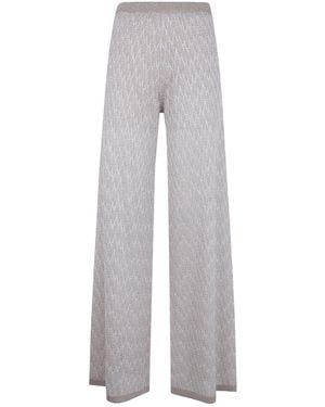 D.exterior Z-Line Knitted Pants - Gray