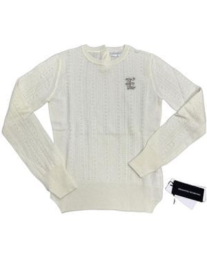 Ermanno Scervino Round-Neck Long-Sleeved Jumper - White