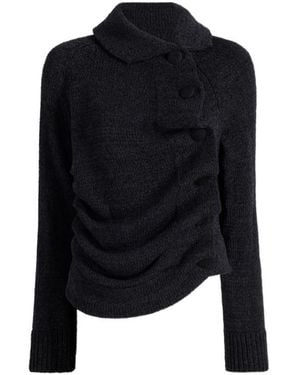 KHAITE Buttoned Cardigan - Blue