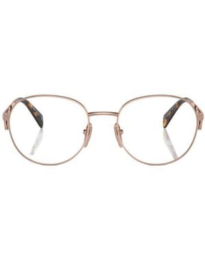 Prada Eyewear Round Frame Glasses - Natural