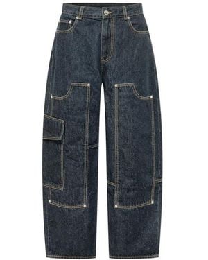Ganni Belt Loop Jeans - Blue