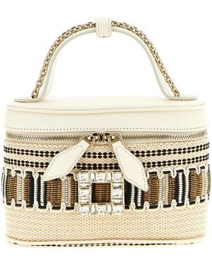 Roger Vivier Vanity Très Vivier Micro Shoulder Bag - Natural
