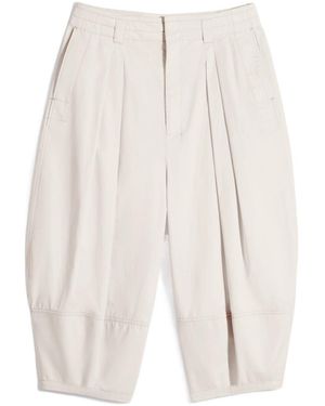 Lemaire Pleated Balloon Shorts - White