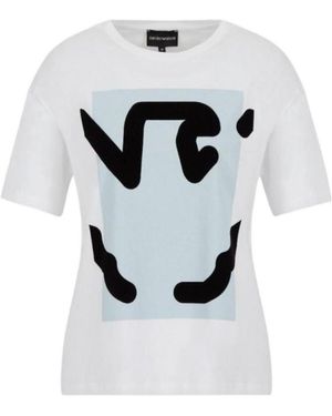Emporio Armani Eagle-Logo Print T-Shirt - White