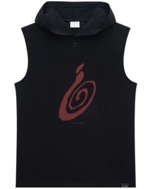 Courreges Hooded Sleeveless T-Shirt - Black
